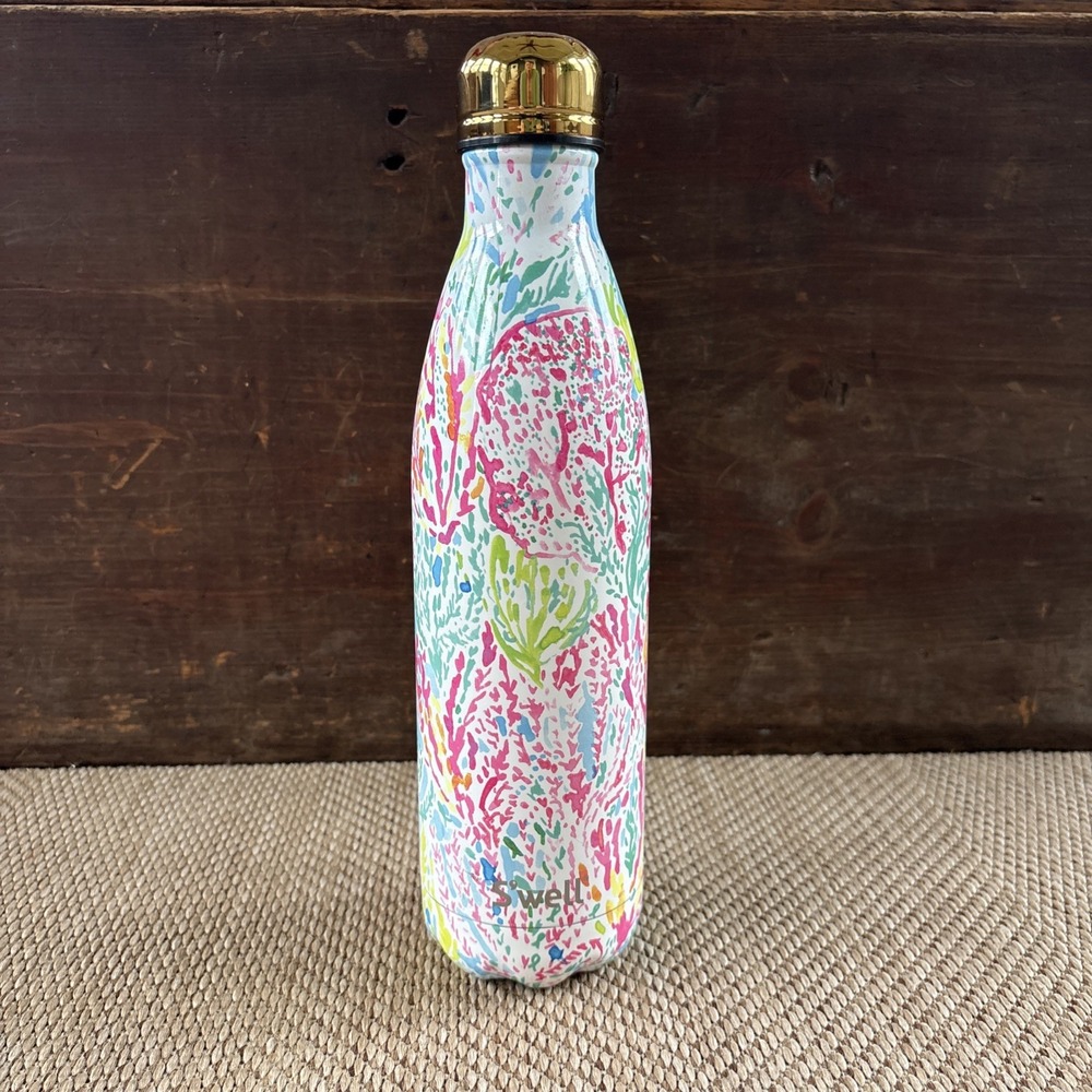 Lilly Pulitzer for S'well Insulated Water Bottle 25oz - "Lets Cha Cha" Pattern